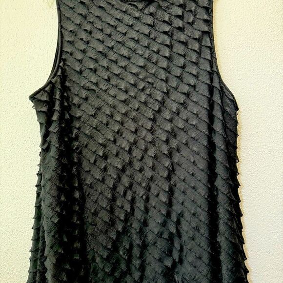 CJ Banks Black Sleeveless Dress Ruffle Party SZ 3X - Picture 9 of 16